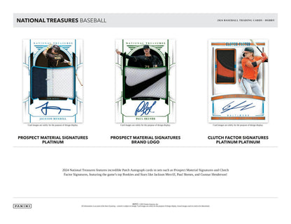 2024 Panini National Treasures Baseball Hobby Box - Columbia Hobby - Sports Card Boxes - Toploaders - Card Savers