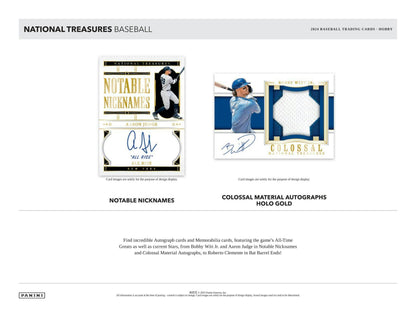 2024 Panini National Treasures Baseball Hobby Box - Columbia Hobby - Sports Card Boxes - Toploaders - Card Savers