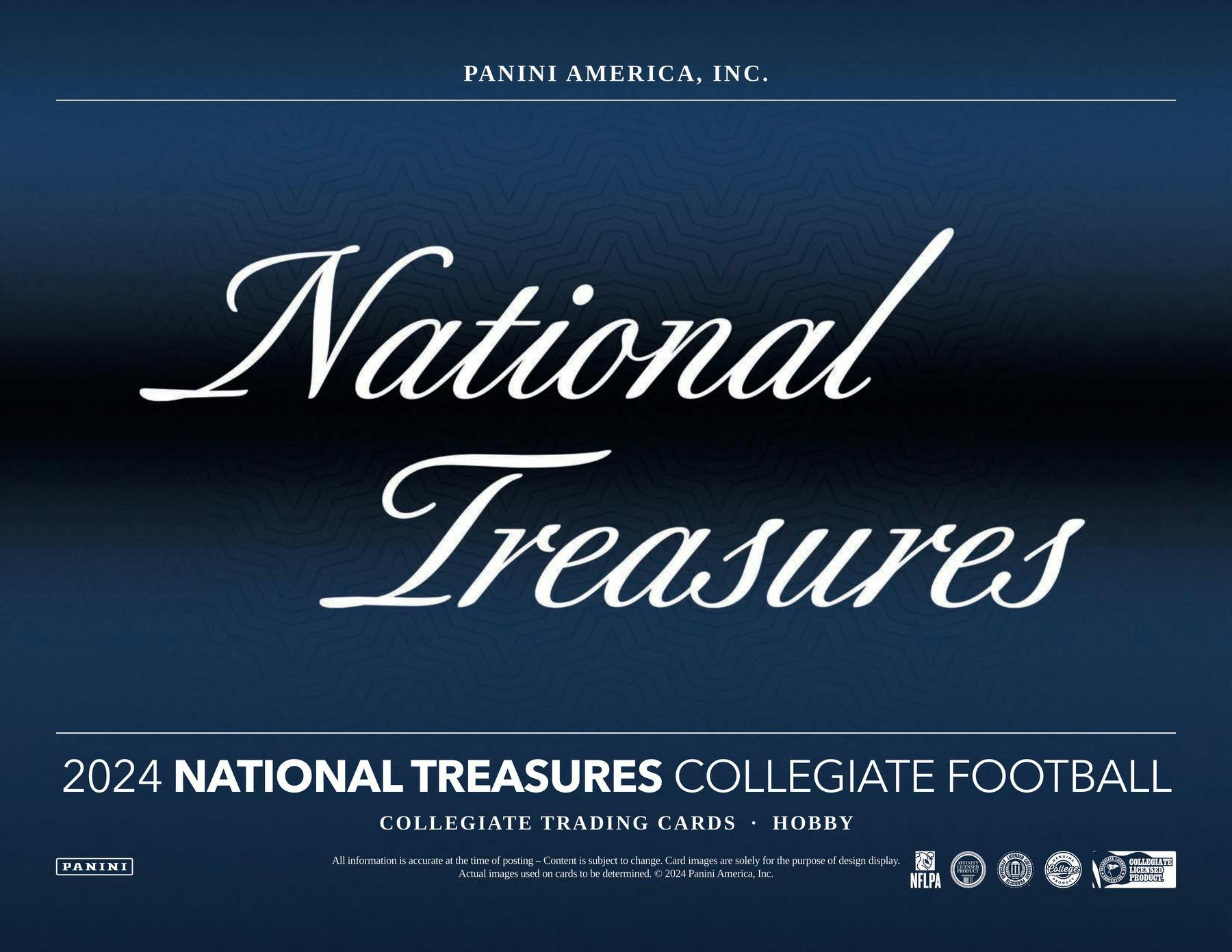 2024 Panini National Treasures Collegiate Football Hobby Box - Columbia Hobby - Sports Card Boxes - Toploaders - Card Savers