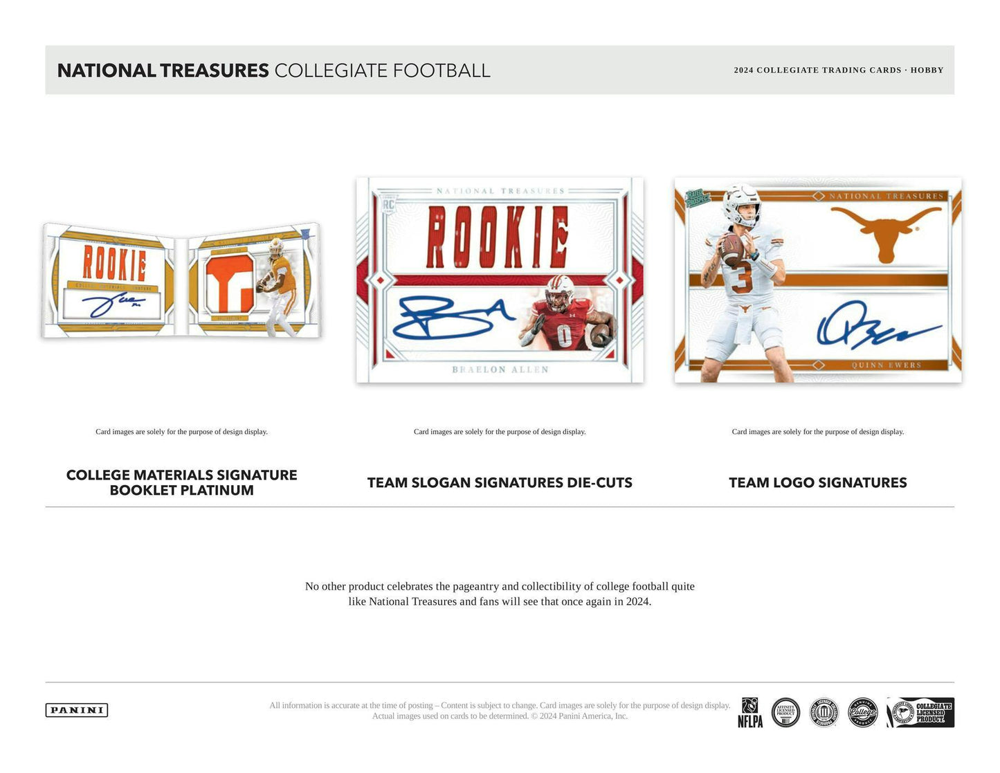 2024 Panini National Treasures Collegiate Football Hobby Box - Columbia Hobby - Sports Card Boxes - Toploaders - Card Savers