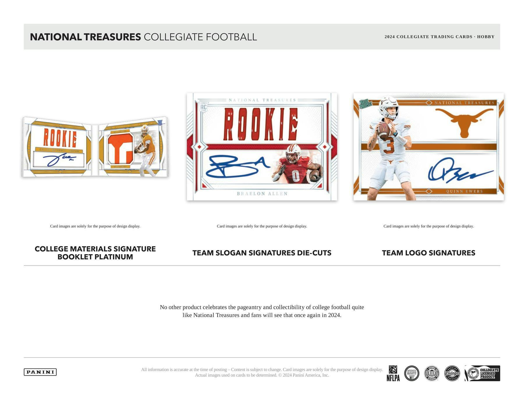 2024 Panini National Treasures Collegiate Football Hobby Box - Columbia Hobby - Sports Card Boxes - Toploaders - Card Savers