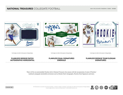 2024 Panini National Treasures Collegiate Football Hobby Box - Columbia Hobby - Sports Card Boxes - Toploaders - Card Savers