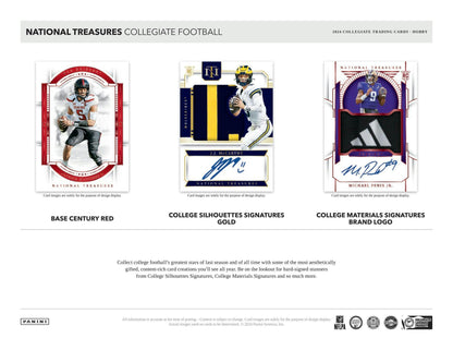 2024 Panini National Treasures Collegiate Football Hobby Box - Columbia Hobby - Sports Card Boxes - Toploaders - Card Savers