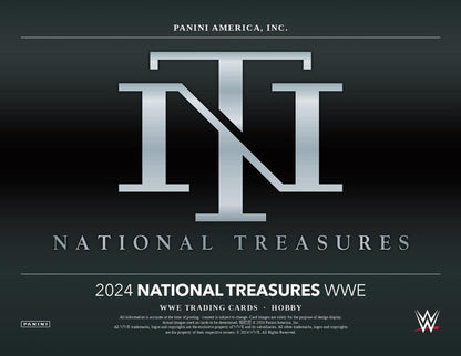 2024 Panini National Treasures WWE Wrestling Hobby Box - Columbia Hobby - Sports Card Boxes - Toploaders - Card Savers