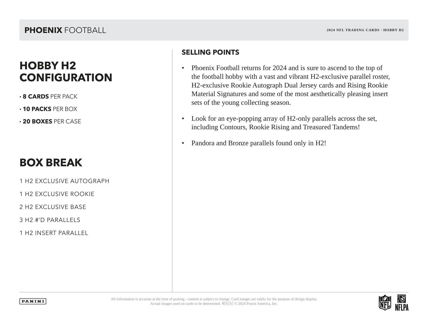 2024 Panini Phoenix Football H2 Box - Columbia Hobby - Sports Card Boxes - Toploaders - Card Savers