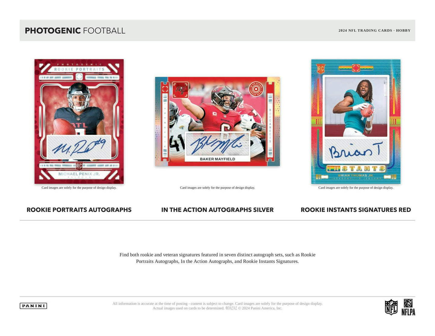 2024 Panini Photogenic Football Hobby Box - Columbia Hobby - Sports Card Boxes - Toploaders - Card Savers