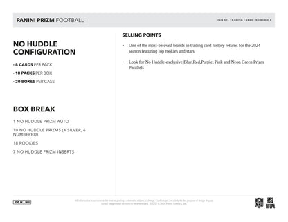 2024 Panini Prizm Football No Huddle Box - Columbia Hobby - Sports Card Boxes - Toploaders - Card Savers