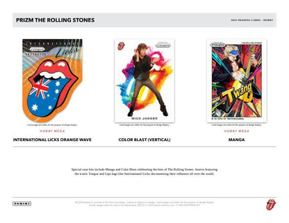 2024 Panini Prizm The Rolling Stones Hobby Mega Box - Columbia Hobby - Sports Card Boxes - Toploaders - Card Savers