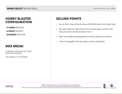 2024 Panini Select WNBA Basketball 6 - Pack Hobby Blaster Box - Columbia Hobby - Sports Card Boxes - Toploaders - Card Savers