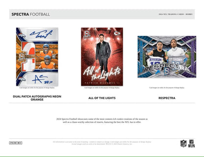 2024 Panini Spectra Football Hobby Box - Columbia Hobby - Sports Card Boxes - Toploaders - Card Savers