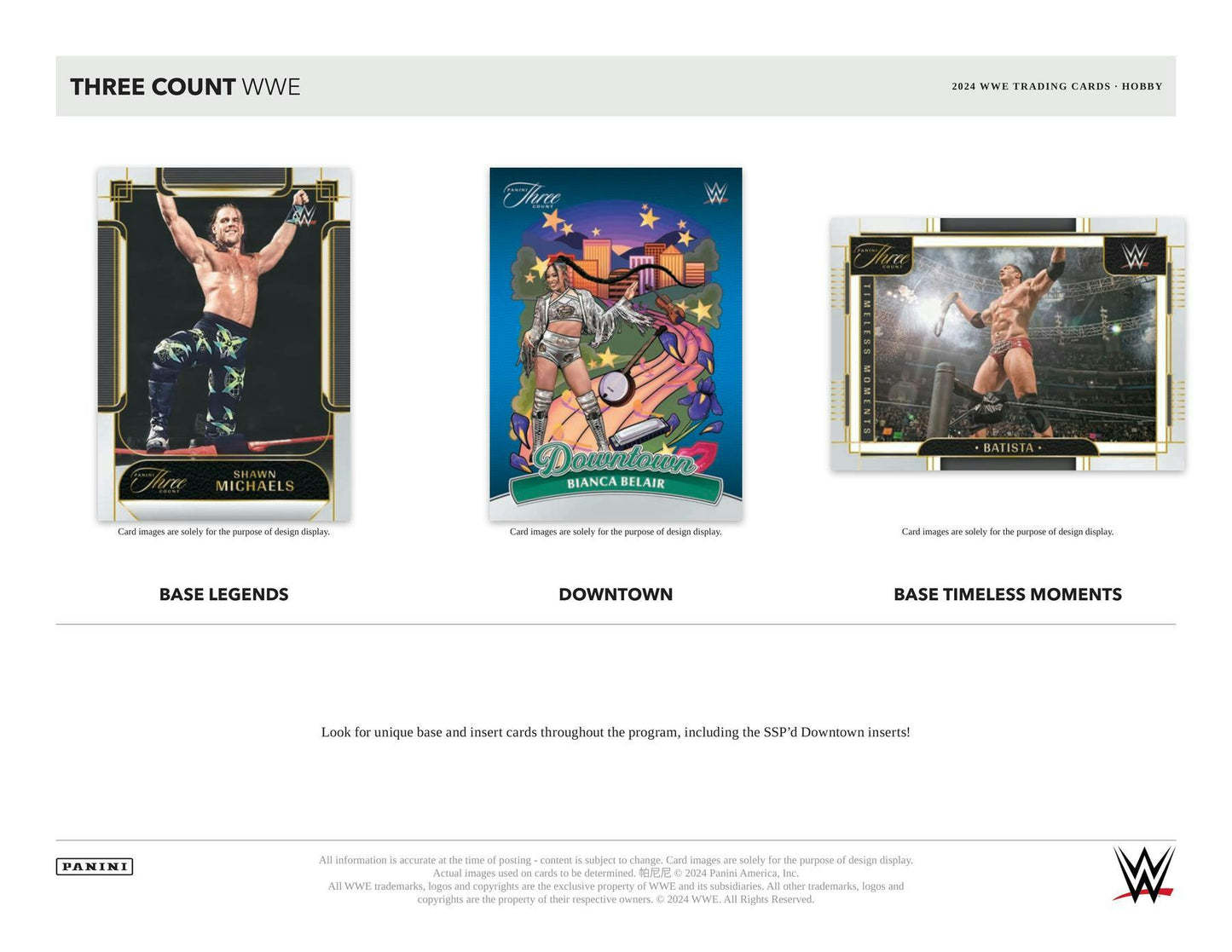 2024 Panini Three Count WWE Wrestling Hobby Box - Columbia Hobby - Sports Card Boxes - Toploaders - Card Savers