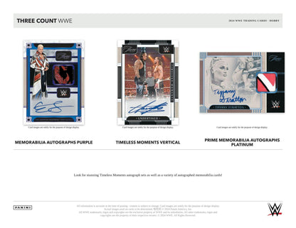 2024 Panini Three Count WWE Wrestling Hobby Box - Columbia Hobby - Sports Card Boxes - Toploaders - Card Savers