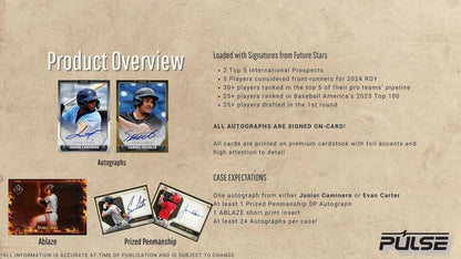 2024 Pulse Baseball - Columbia Hobby - Sports Card Boxes - Toploaders - Card Savers