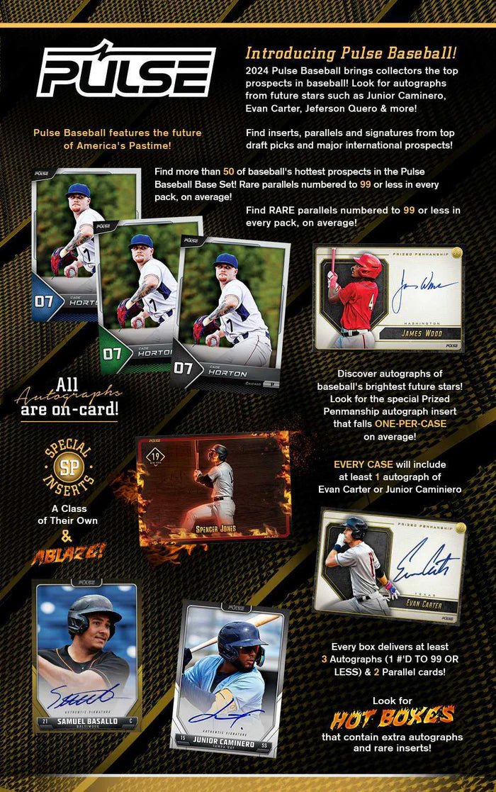 2024 Pulse Baseball - Columbia Hobby - Sports Card Boxes - Toploaders - Card Savers