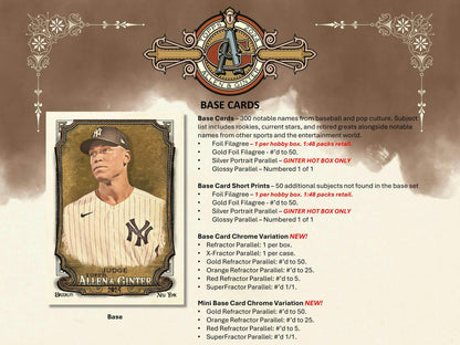 2024 Topps Allen & Ginter Baseball Hobby Box - Columbia Hobby - Sports Card Boxes - Toploaders - Card Savers