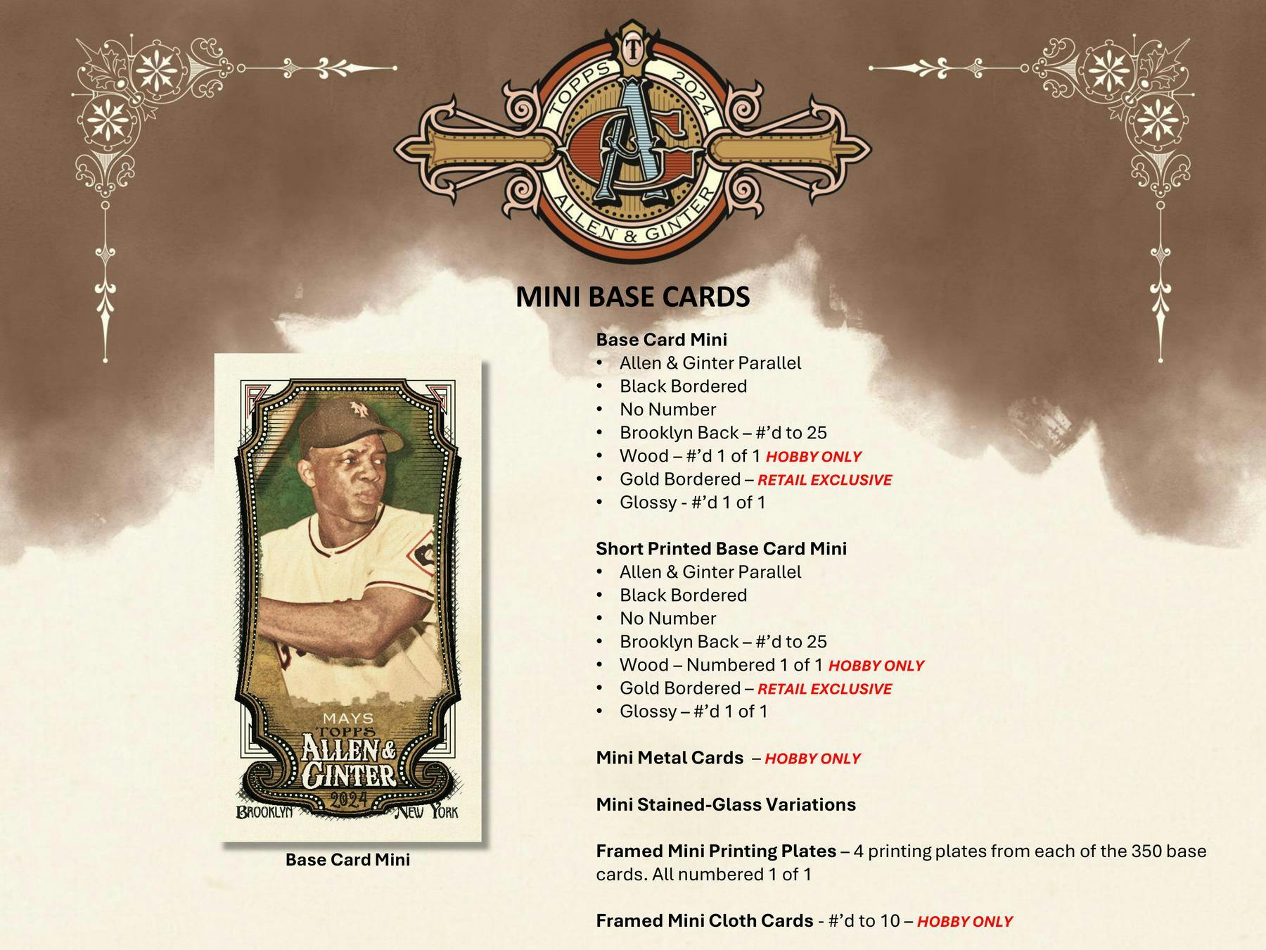 2024 Topps Allen & Ginter Baseball Hobby Box - Columbia Hobby - Sports Card Boxes - Toploaders - Card Savers