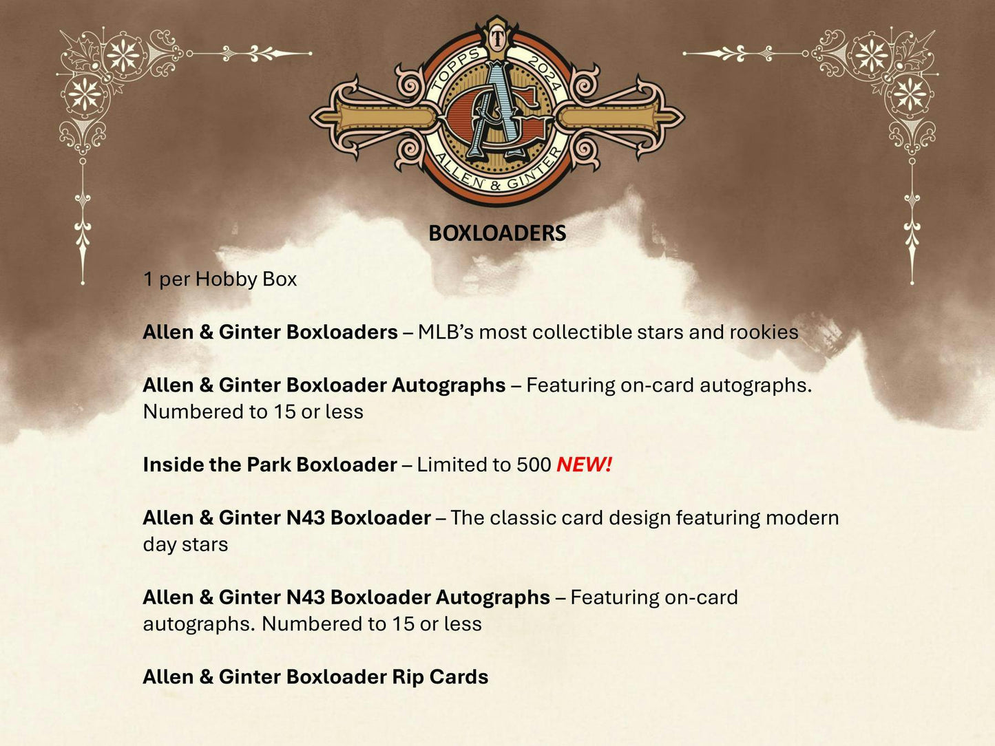 2024 Topps Allen & Ginter Baseball Hobby Box - Columbia Hobby - Sports Card Boxes - Toploaders - Card Savers