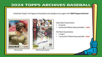 2024 Topps Archives Baseball 7 - Pack Blaster Box - Columbia Hobby - Sports Card Boxes - Toploaders - Card Savers