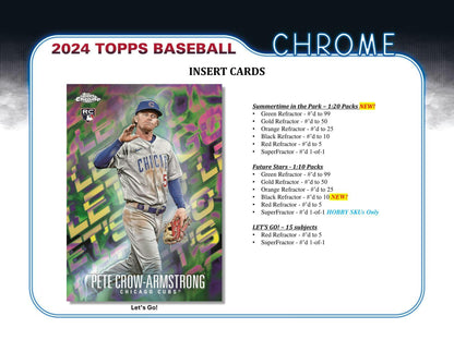 2024 Topps Chrome Baseball Breakers Delight Box - Columbia Hobby - Sports Card Boxes - Toploaders - Card Savers