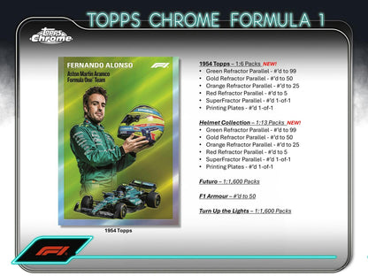 2024 Topps Chrome F1 Formula 1 Qualifying Lap Hobby Box - Columbia Hobby - Sports Card Boxes - Toploaders - Card Savers