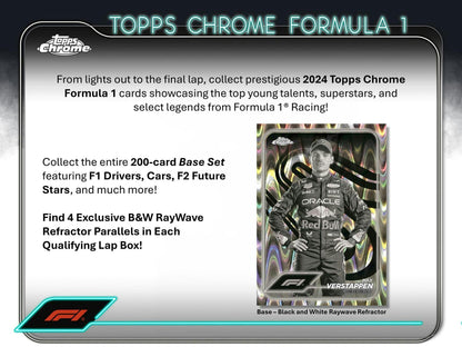 2024 Topps Chrome F1 Formula 1 Qualifying Lap Hobby Box - Columbia Hobby - Sports Card Boxes - Toploaders - Card Savers