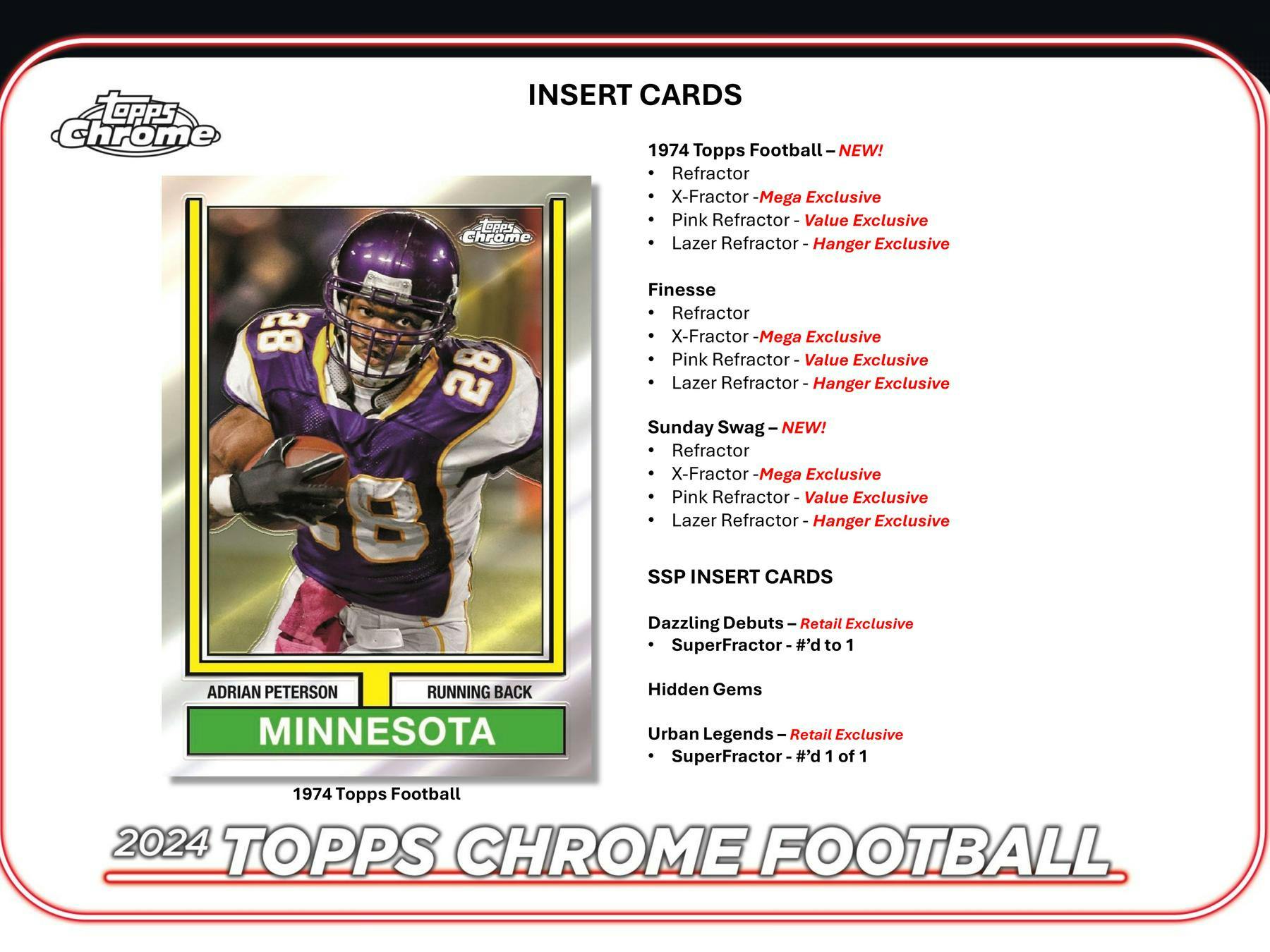 2024 Topps Chrome Football Mega Box - Columbia Hobby - Sports Card Boxes - Toploaders - Card Savers