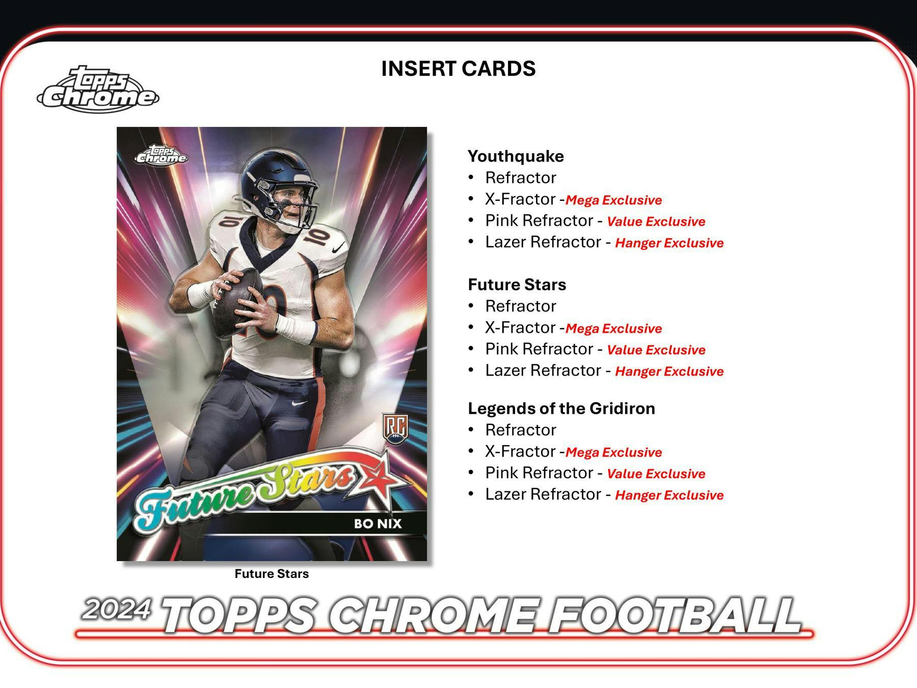 2024 Topps Chrome Football Mega Box - Columbia Hobby - Sports Card Boxes - Toploaders - Card Savers