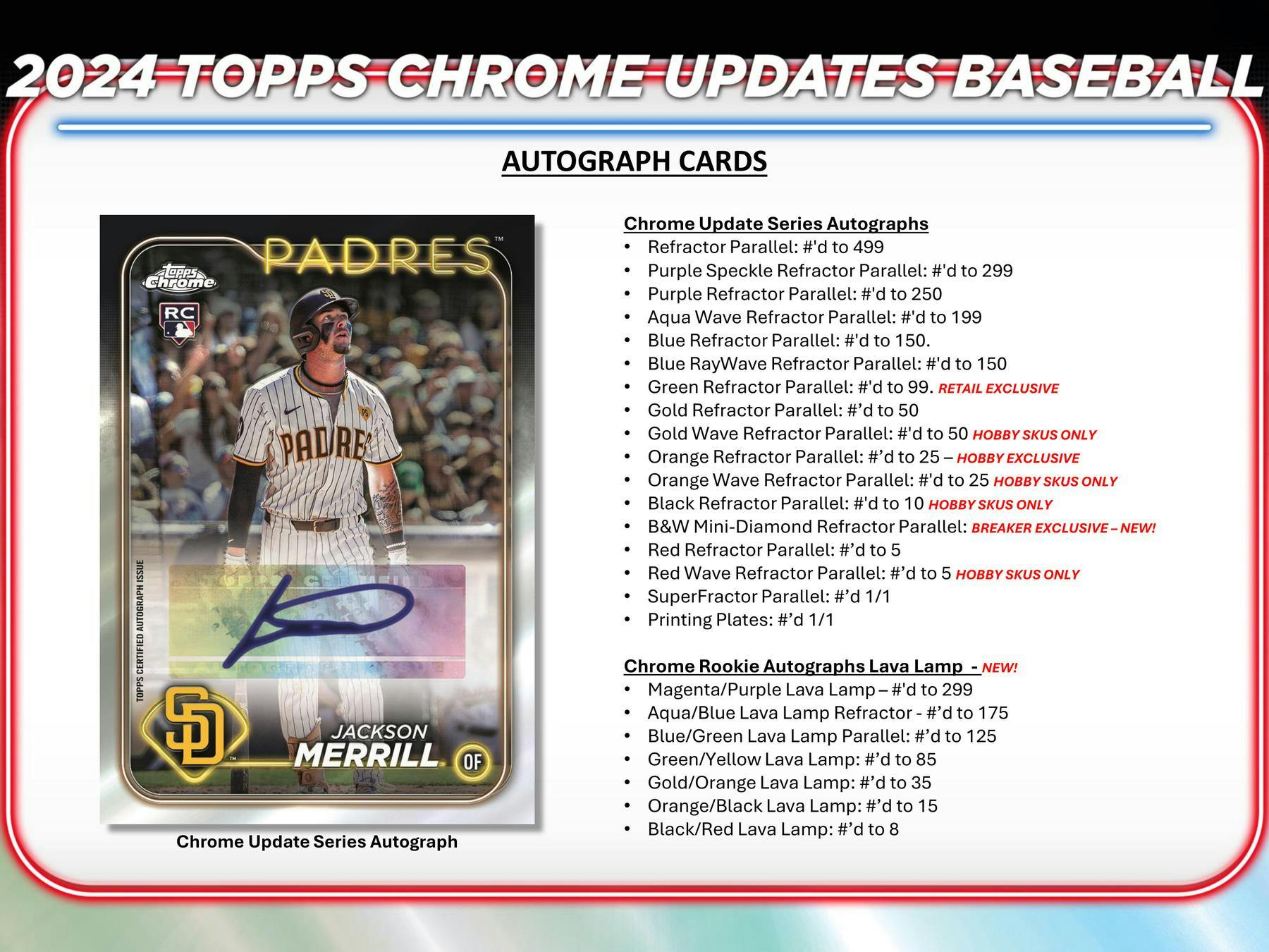 2024 Topps Chrome Update Series Baseball Hobby Box - Columbia Hobby - Sports Card Boxes - Toploaders - Card Savers