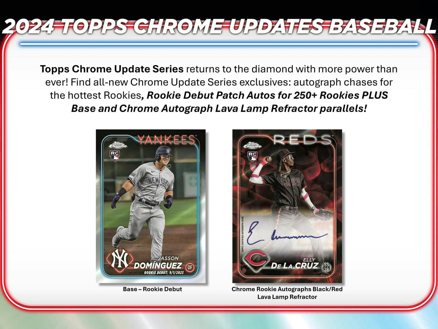 2024 Topps Chrome Update Series Baseball Mega Box - Columbia Hobby - Sports Card Boxes - Toploaders - Card Savers