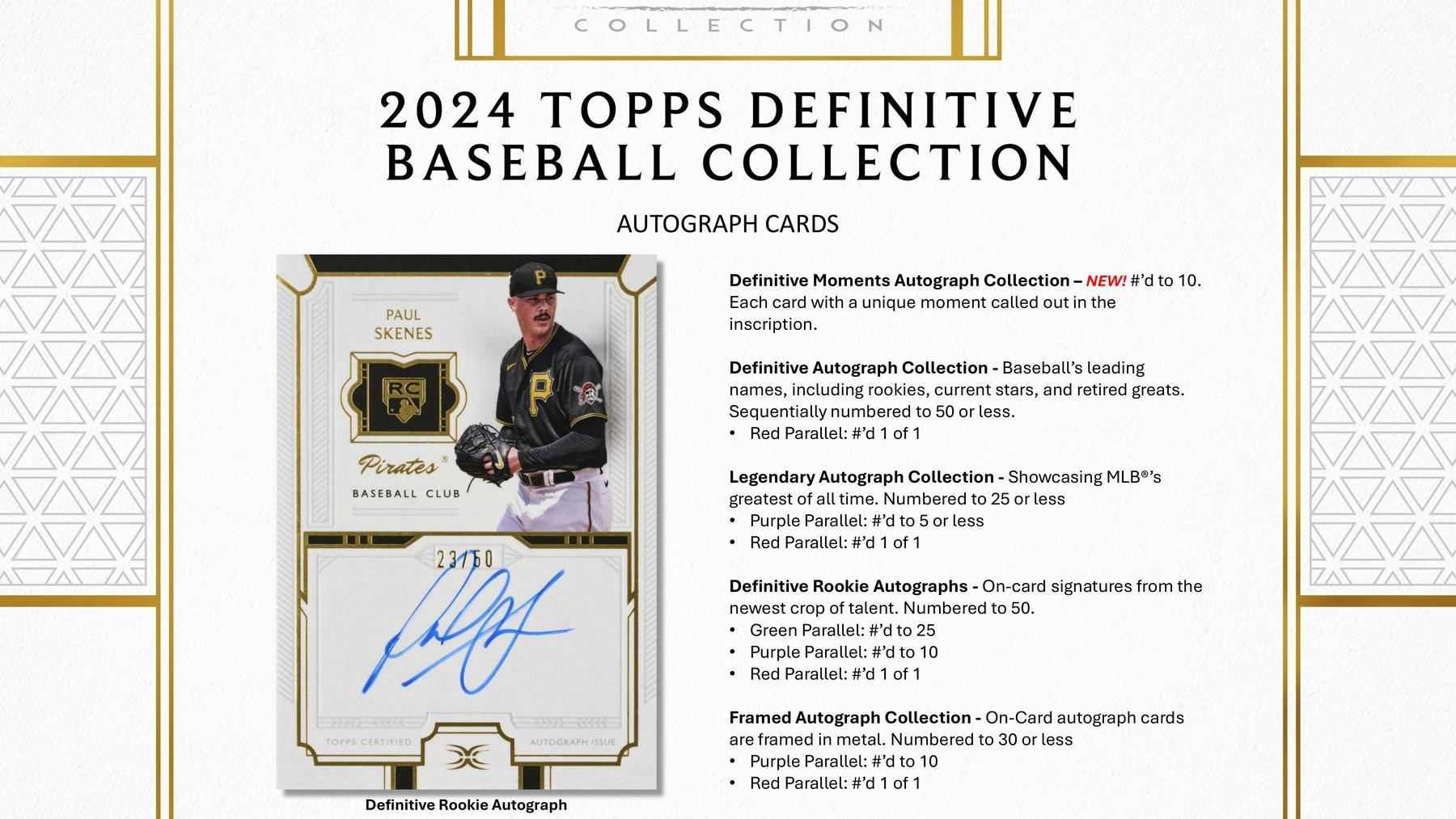 2024 Topps Definitive Collection Baseball Hobby Box - Columbia Hobby - Sports Card Boxes - Toploaders - Card Savers