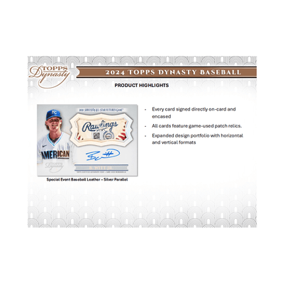 2024 Topps Dynasty Baseball Hobby Box - Columbia Hobby - Sports Card Boxes - Toploaders - Card Savers