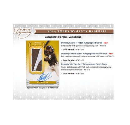 2024 Topps Dynasty Baseball Hobby Box - Columbia Hobby - Sports Card Boxes - Toploaders - Card Savers