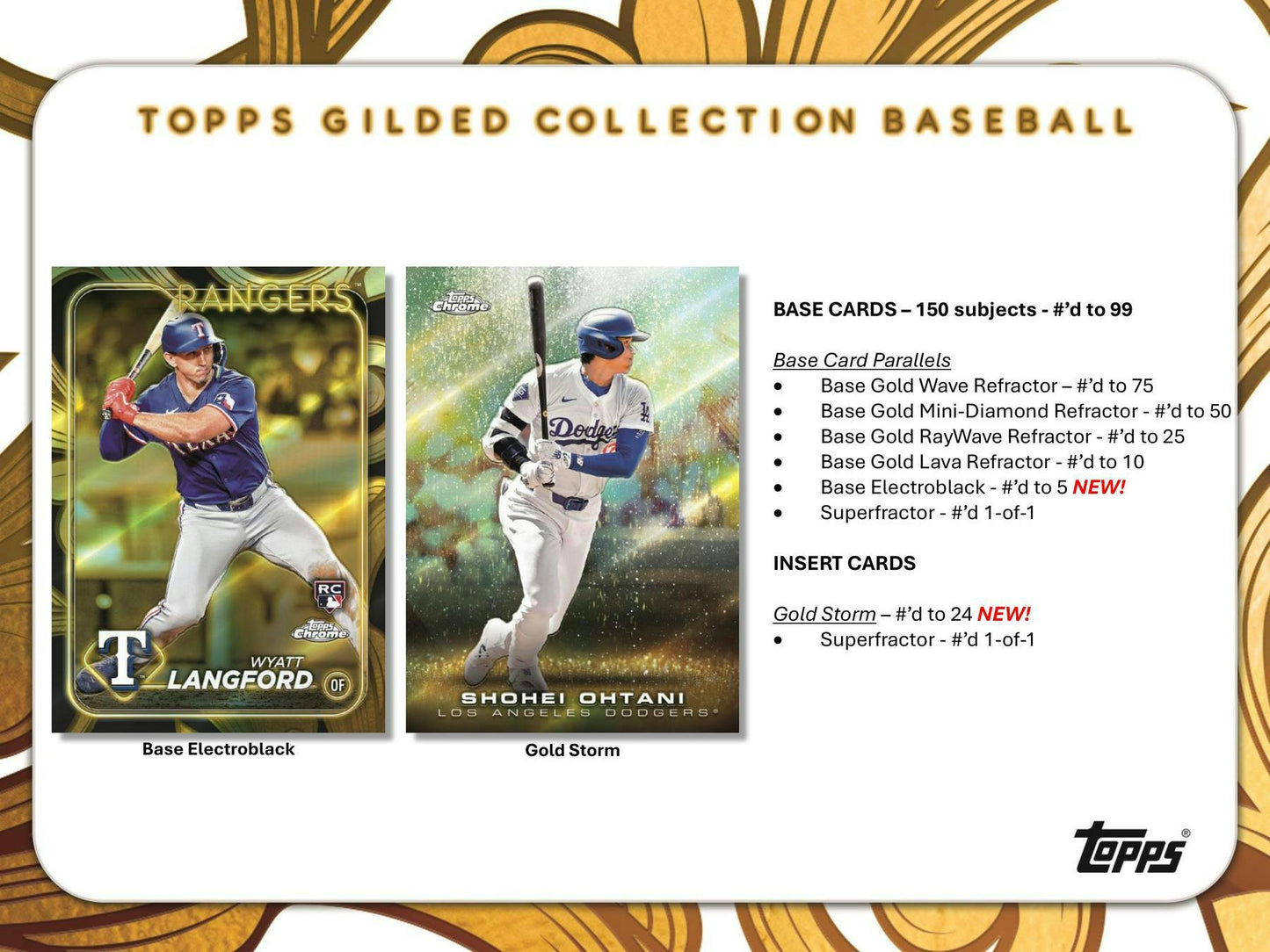 2024 Topps Gilded Collection Baseball Hobby Box - Columbia Hobby - Sports Card Boxes - Toploaders - Card Savers