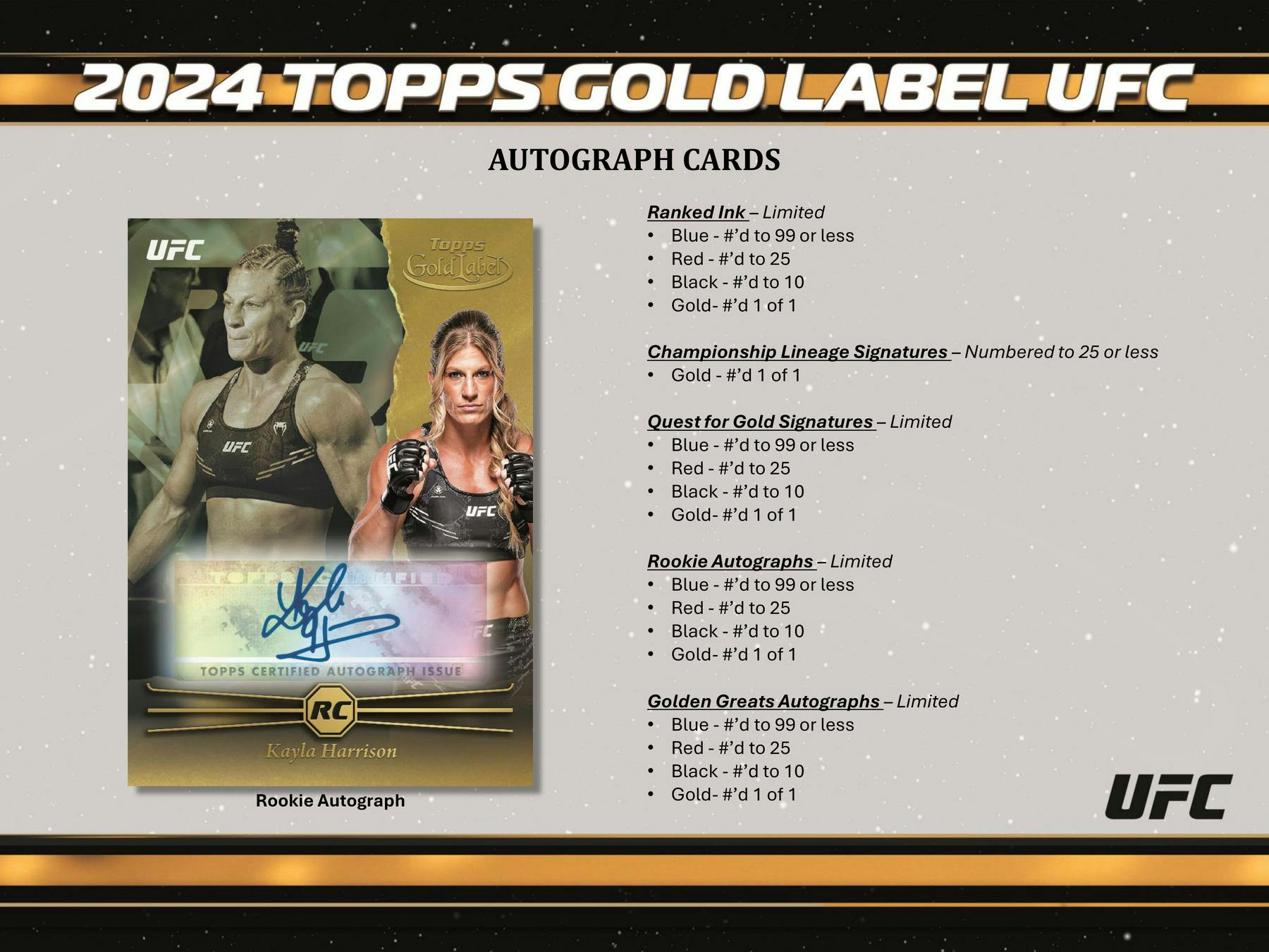 2024 Topps Gold Label UFC Hobby Box - Columbia Hobby - Sports Card Boxes - Toploaders - Card Savers