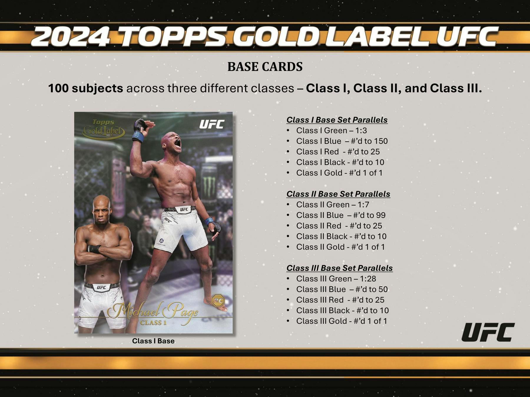 2024 Topps Gold Label UFC Hobby Box - Columbia Hobby - Sports Card Boxes - Toploaders - Card Savers