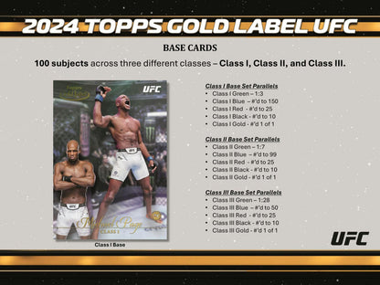 2024 Topps Gold Label UFC Hobby Box - Columbia Hobby - Sports Card Boxes - Toploaders - Card Savers