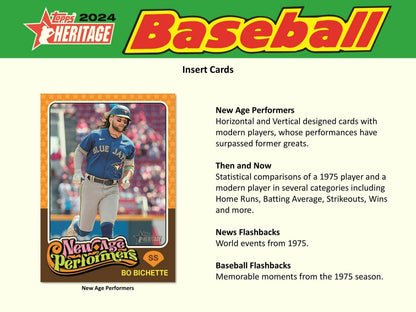 2024 Topps Heritage Baseball Hobby Box - Columbia Hobby - Sports Card Boxes - Toploaders - Card Savers