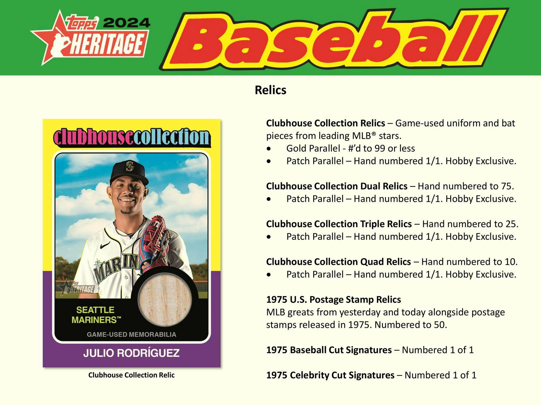 2024 Topps Heritage Baseball Hobby Box - Columbia Hobby - Sports Card Boxes - Toploaders - Card Savers