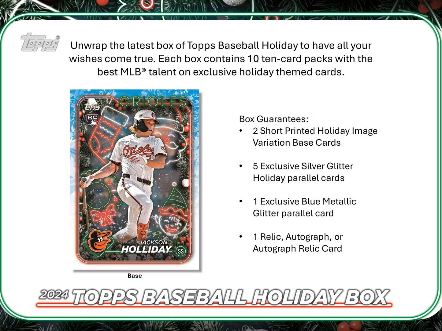 2024 Topps Holiday Baseball Mega Box - Columbia Hobby - Sports Card Boxes - Toploaders - Card Savers