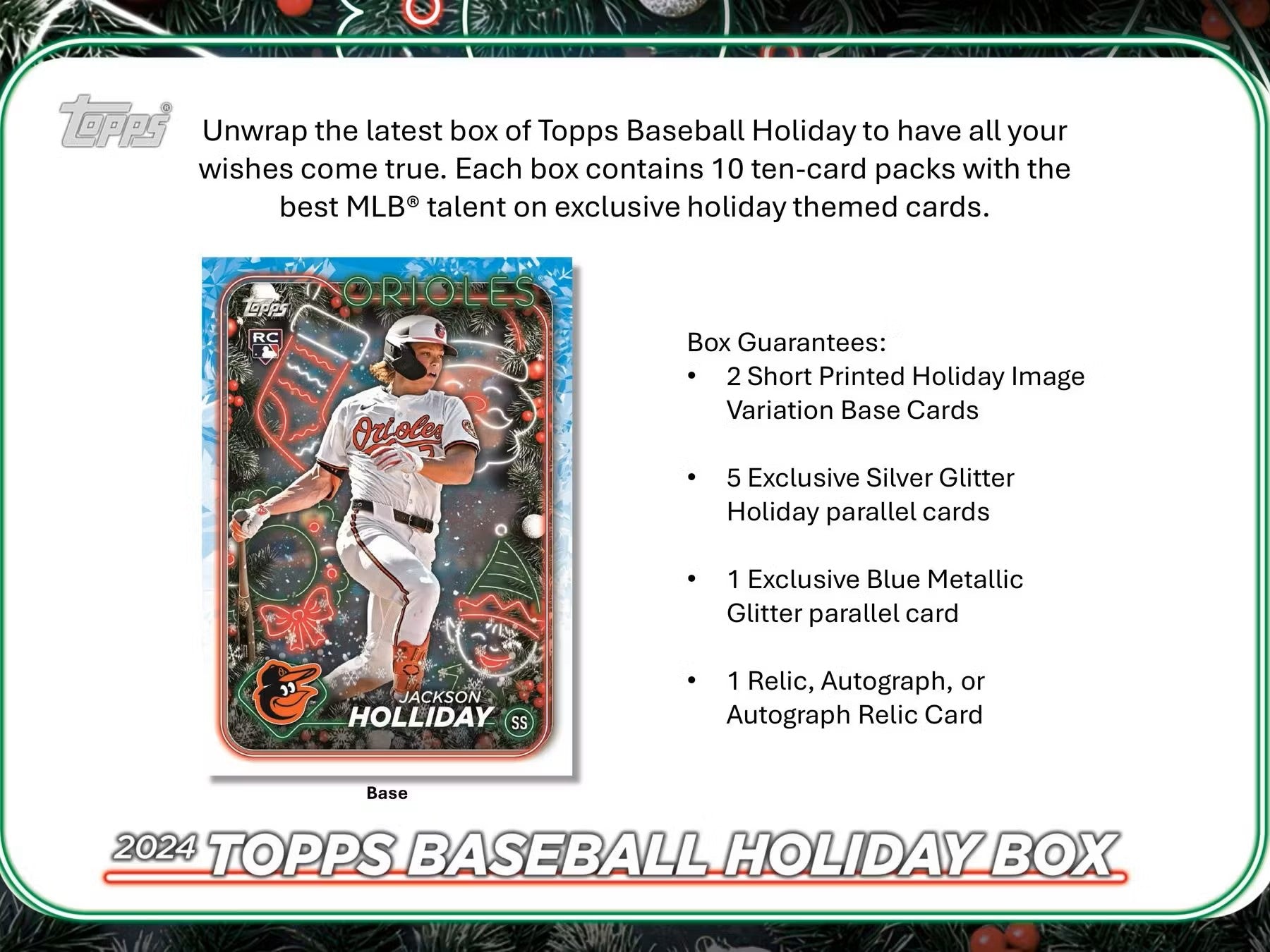 2024 Topps Holiday Baseball Mega Box - Columbia Hobby - Sports Card Boxes - Toploaders - Card Savers