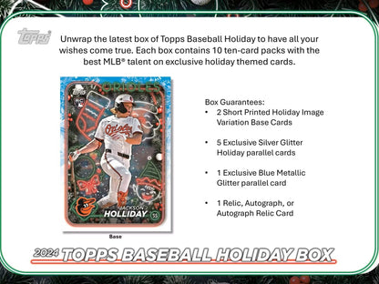 2024 Topps Holiday Baseball Mega Box - Columbia Hobby - Sports Card Boxes - Toploaders - Card Savers