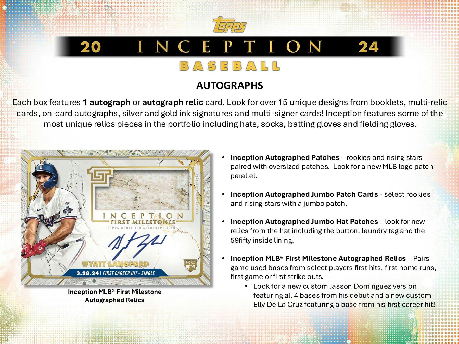 2024 Topps Inception Baseball Hobby Box - Columbia Hobby - Sports Card Boxes - Toploaders - Card Savers