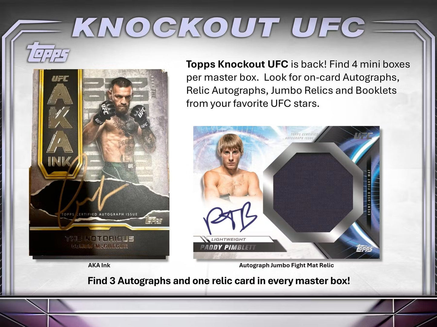 2024 Topps Knockout UFC Hobby Box - Columbia Hobby - Sports Card Boxes - Toploaders - Card Savers