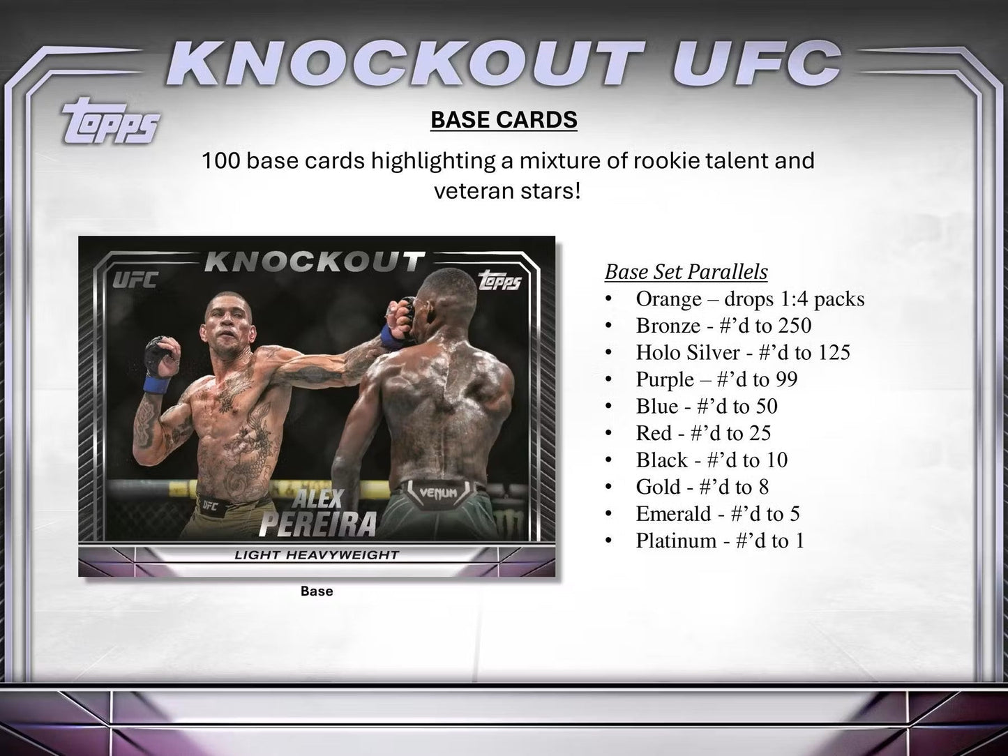 2024 Topps Knockout UFC Hobby Box - Columbia Hobby - Sports Card Boxes - Toploaders - Card Savers