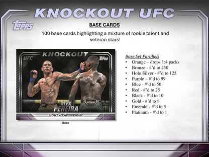 2024 Topps Knockout UFC Hobby Box - Columbia Hobby - Sports Card Boxes - Toploaders - Card Savers