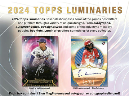 2024 Topps Luminaries Baseball Hobby Box - Columbia Hobby - Sports Card Boxes - Toploaders - Card Savers