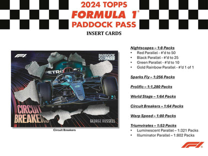 2024 Topps Paddock Pass F1 Formula 1 Hobby Box - Columbia Hobby - Sports Card Boxes - Toploaders - Card Savers