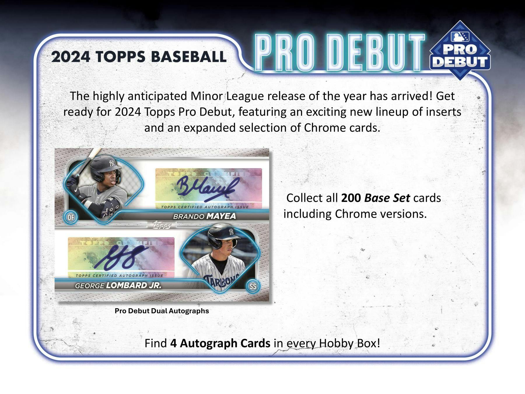 2024 Topps Pro Debut Baseball Hobby Box - Columbia Hobby - Sports Card Boxes - Toploaders - Card Savers
