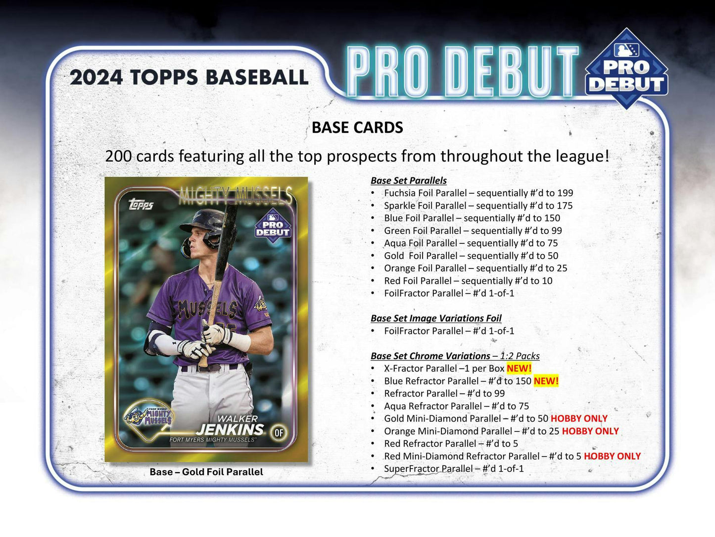 2024 Topps Pro Debut Baseball Hobby Box - Columbia Hobby - Sports Card Boxes - Toploaders - Card Savers