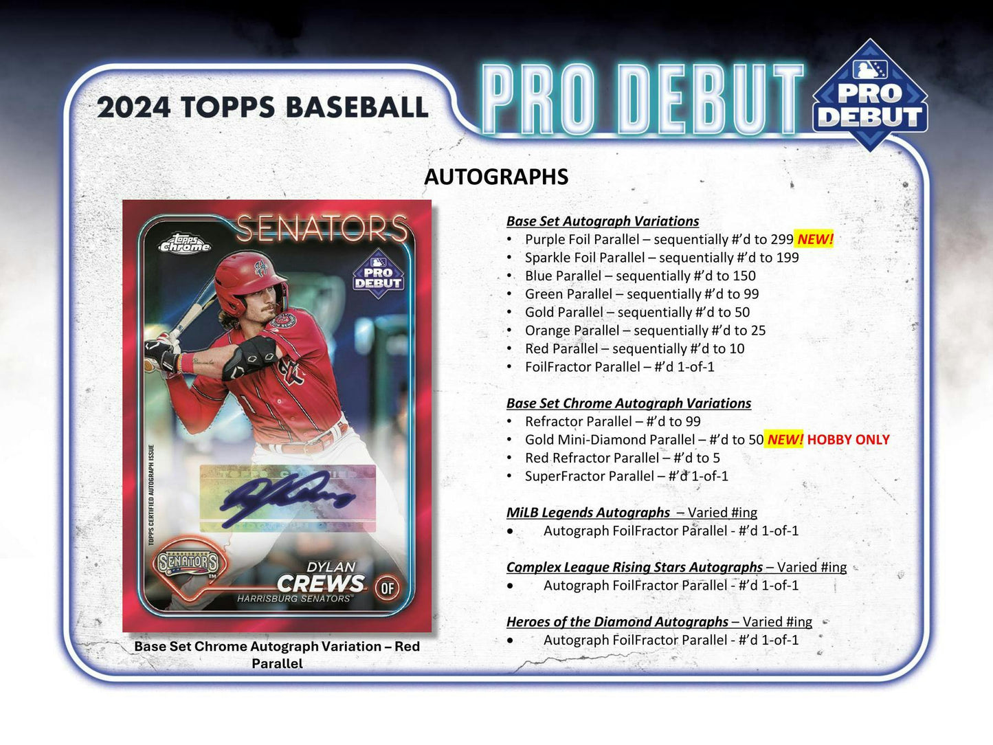 2024 Topps Pro Debut Baseball Hobby Box - Columbia Hobby - Sports Card Boxes - Toploaders - Card Savers